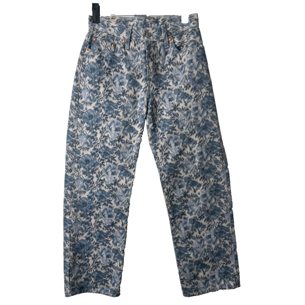 Levi's Premium Women's 24 Floral Pattern Jeans Regular Denim Pants 90’s D49